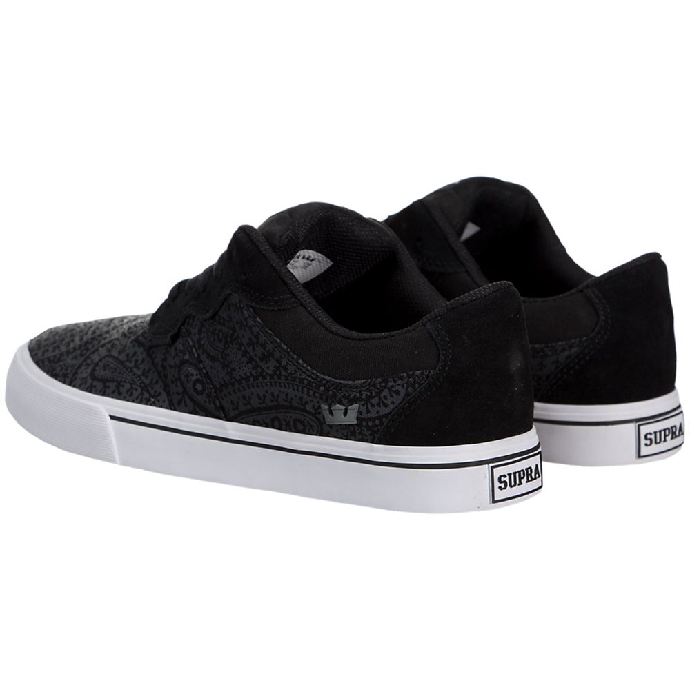 Baskets Basses Supra Axle Noir Grise Black Paisley/White Homme | KXG-50496683